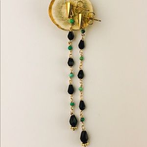 Sawtooth posts with turq and blk